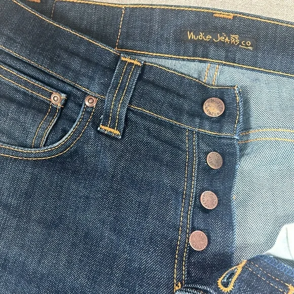 Grim Tim dry navy nudie jeans W 31 L 32